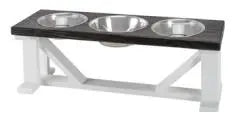 3 Bowl Dog Feeder and Stand Best Triple Diner Feeder For Your Pet BearwoodEssentials-Elevated Pet Feeders