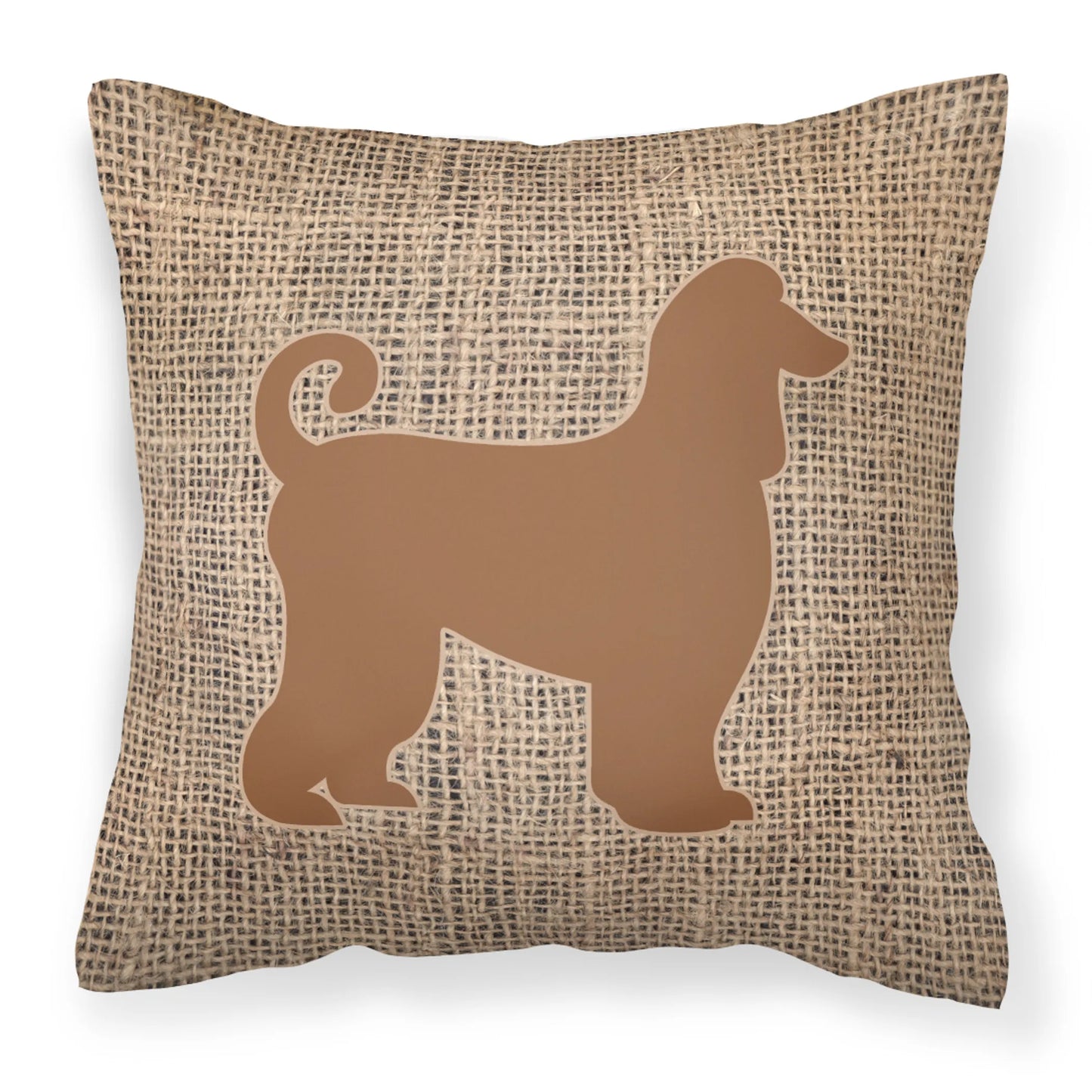 Dog Breed Burlap Fabric Decorative Pillow