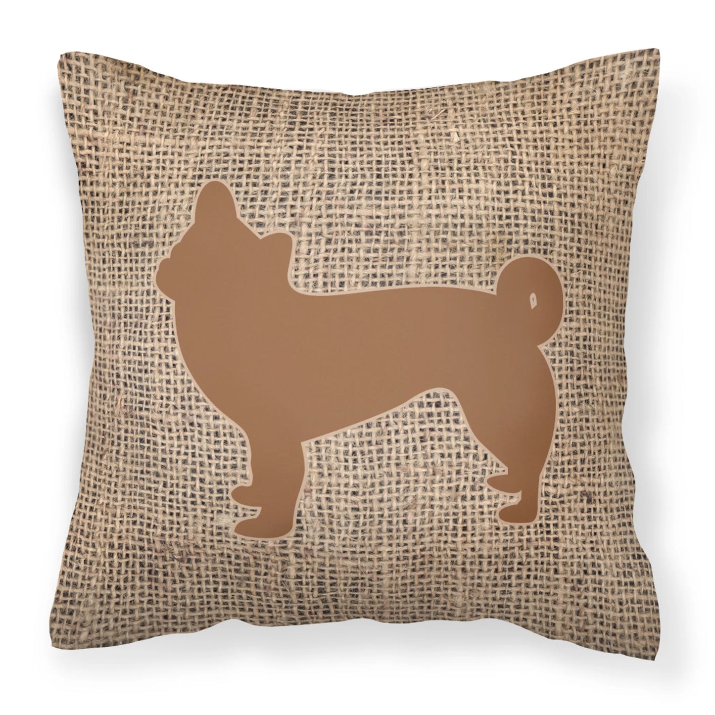 Dog Breed Burlap Fabric Decorative Pillow