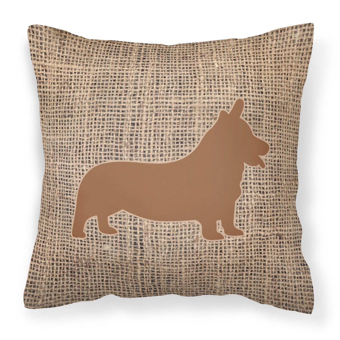 Dog Breed Burlap Fabric Decorative Pillow