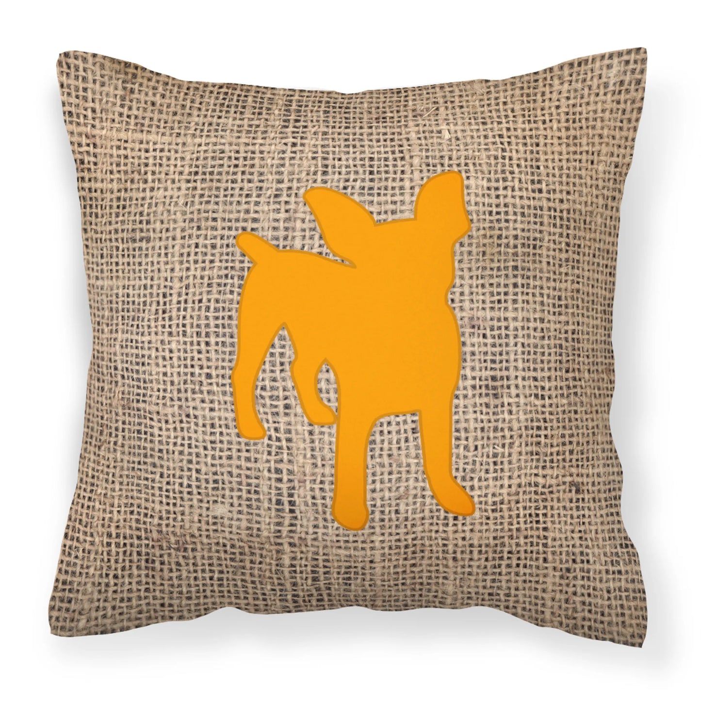 Dog Breed Burlap Fabric Decorative Pillow