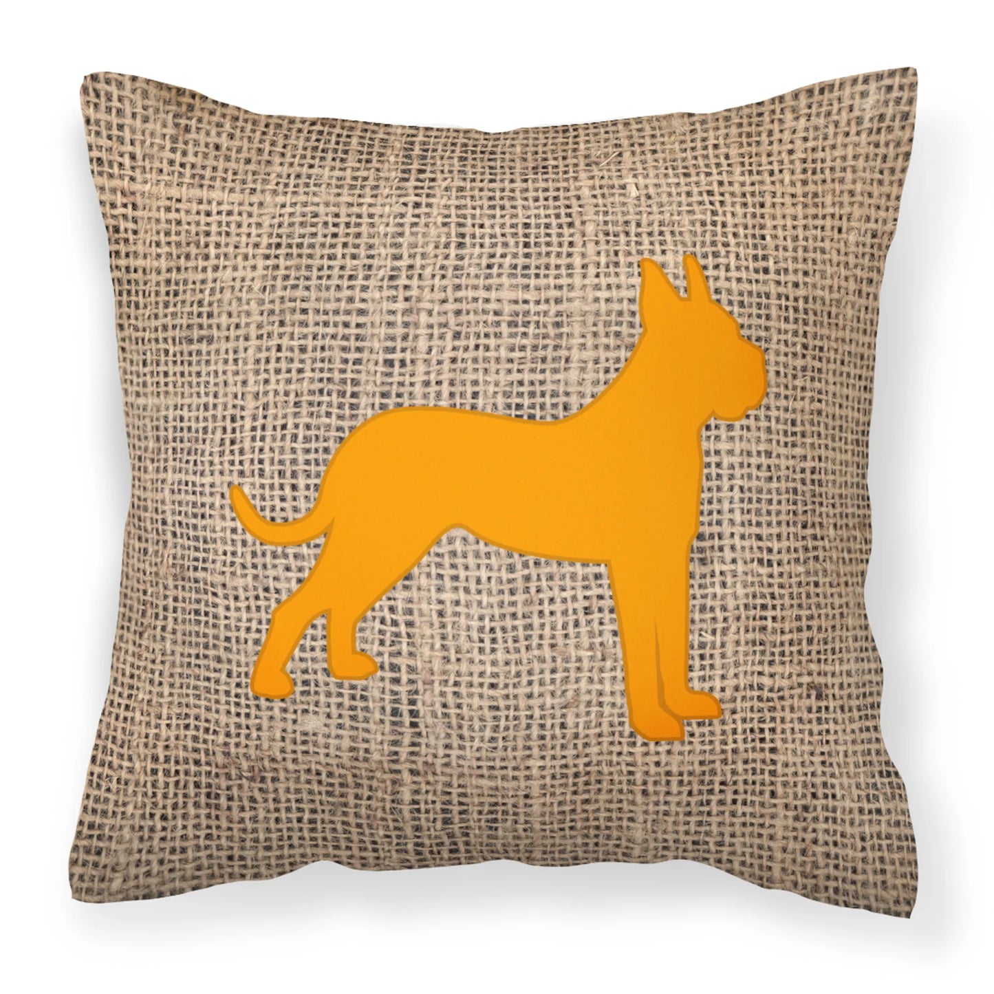 Dog Breed Burlap Fabric Decorative Pillow