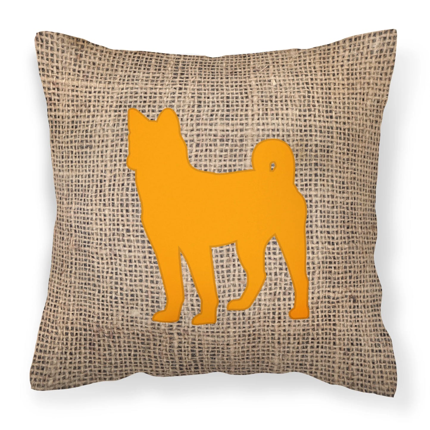 Dog Breed Burlap Fabric Decorative Pillow