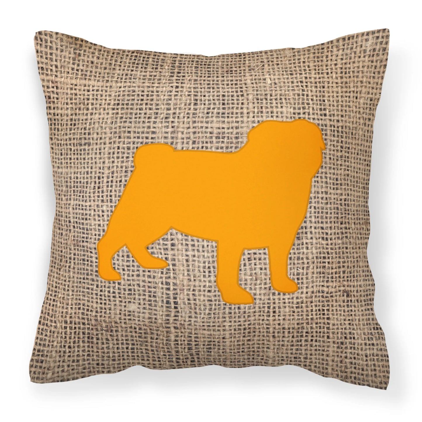 Dog Breed Burlap Fabric Decorative Pillow