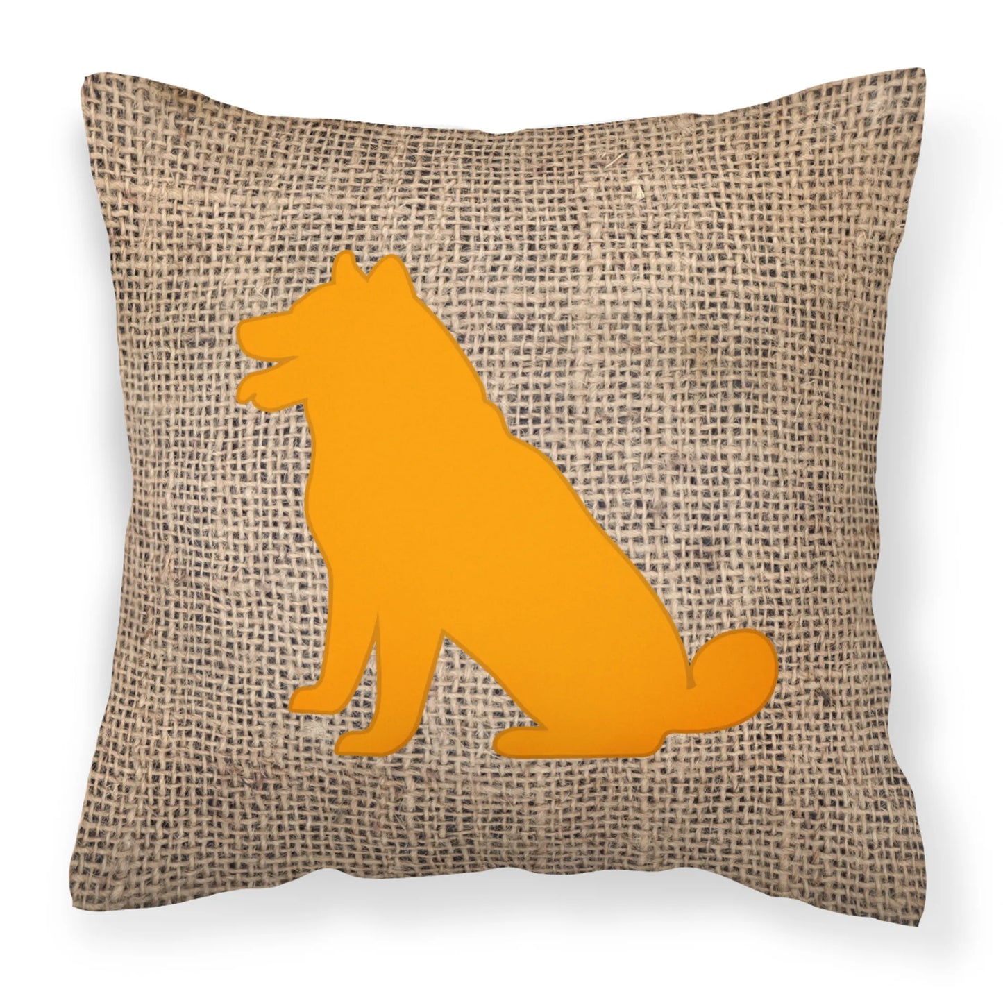 Dog Breed Burlap Fabric Decorative Pillow