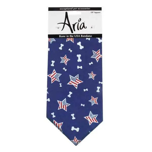 AR Bone in the USA Bandana Blu BearwoodEssentials-Elevated Pet Feeders