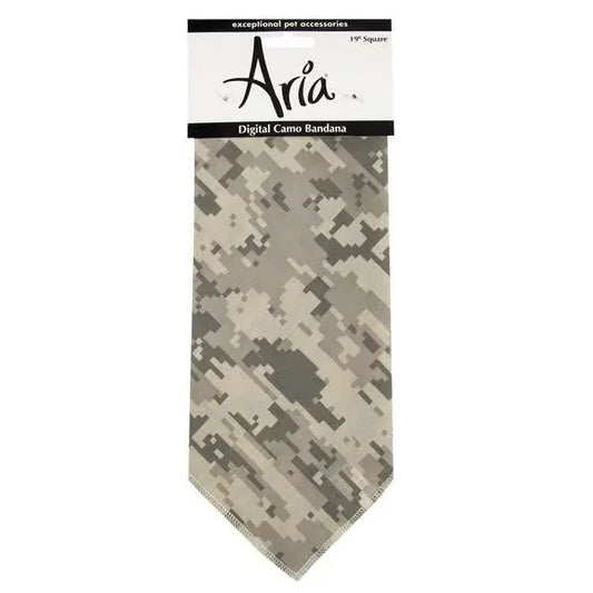 AR Digital Camo Bandana Grn BearwoodEssentials-Elevated Pet Feeders