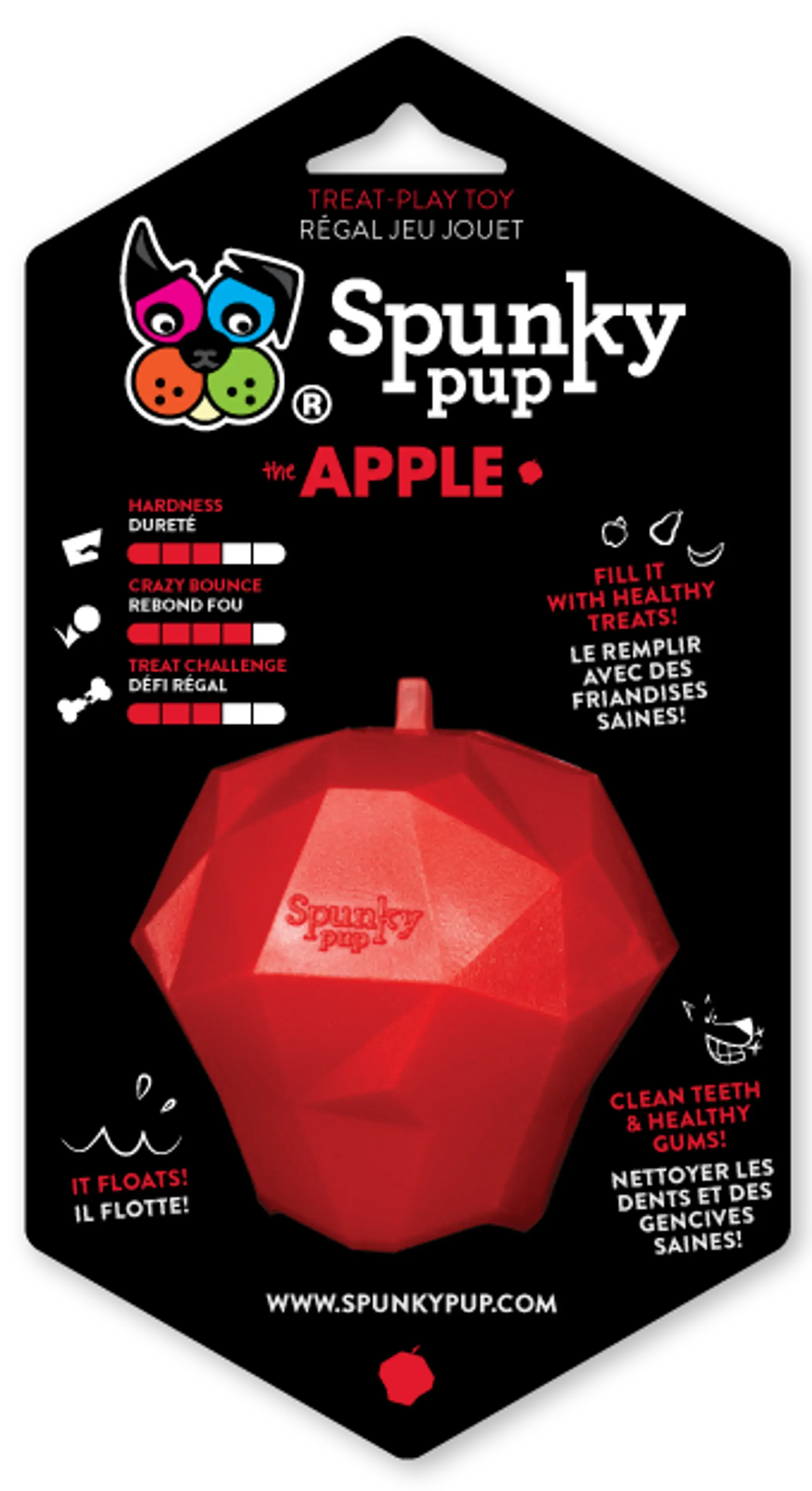 Apple Toy Spunky Pup Dog Toys
