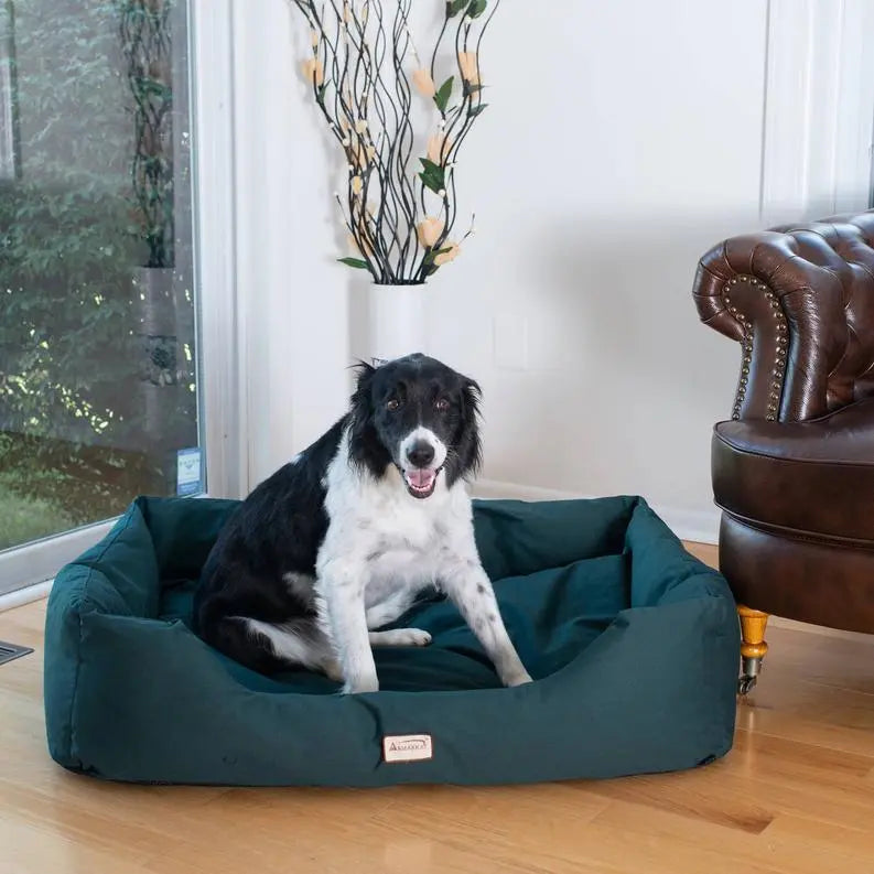 Armarkat Bolstered Dog Bed, Anti-Slip Pet Bed, Laurel Green BearwoodEssentials-Elevated Pet Feeders