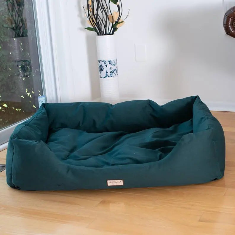 Armarkat Bolstered Dog Bed, Anti-Slip Pet Bed, Laurel Green BearwoodEssentials-Elevated Pet Feeders