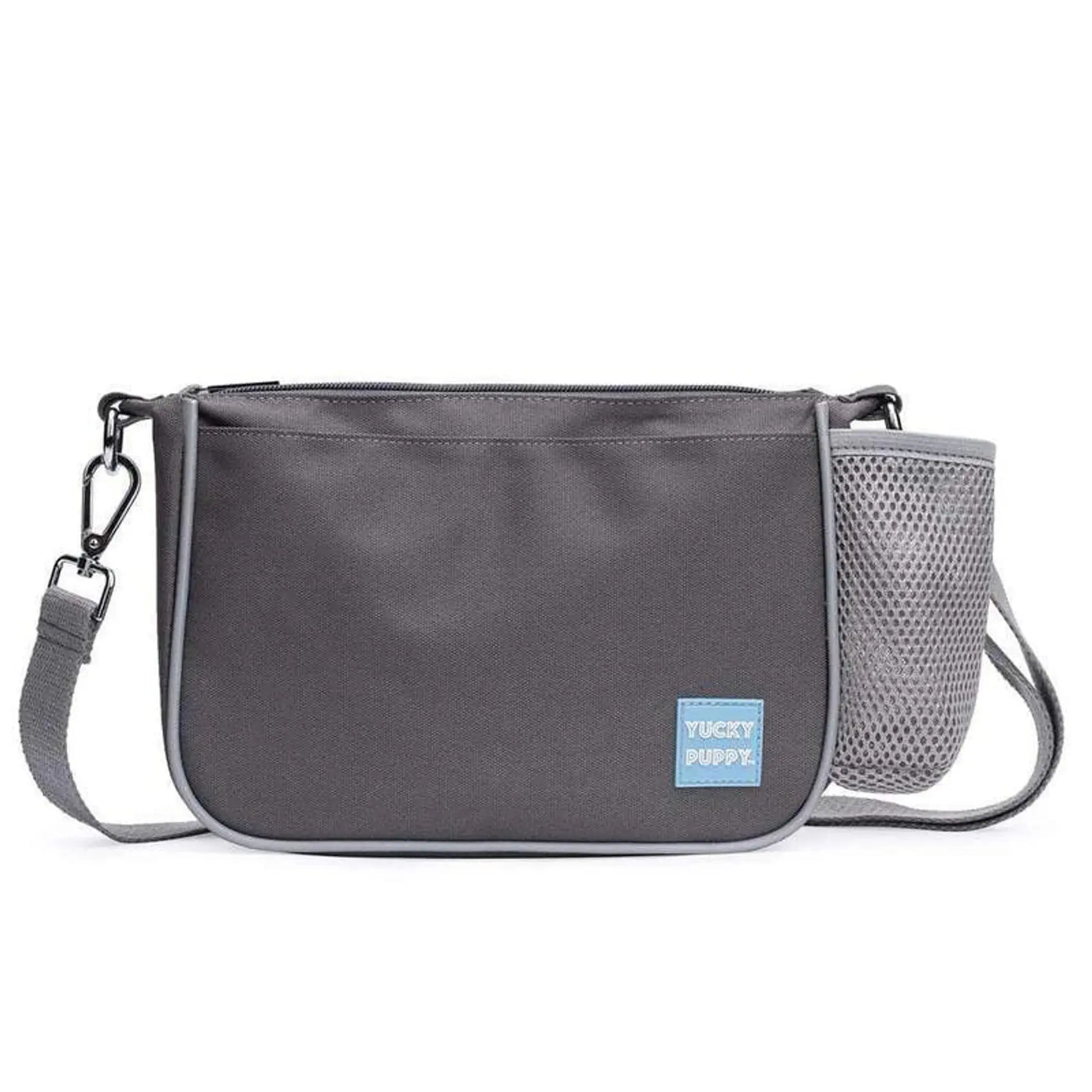 Black + Gray Yucky Puppy crossbody dog walking bag Yucky Puppy