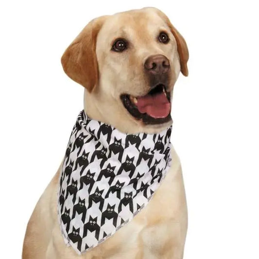 AR Houndstooth Bat Bandana Wht/Blk BearwoodEssentials-Elevated Pet Feeders