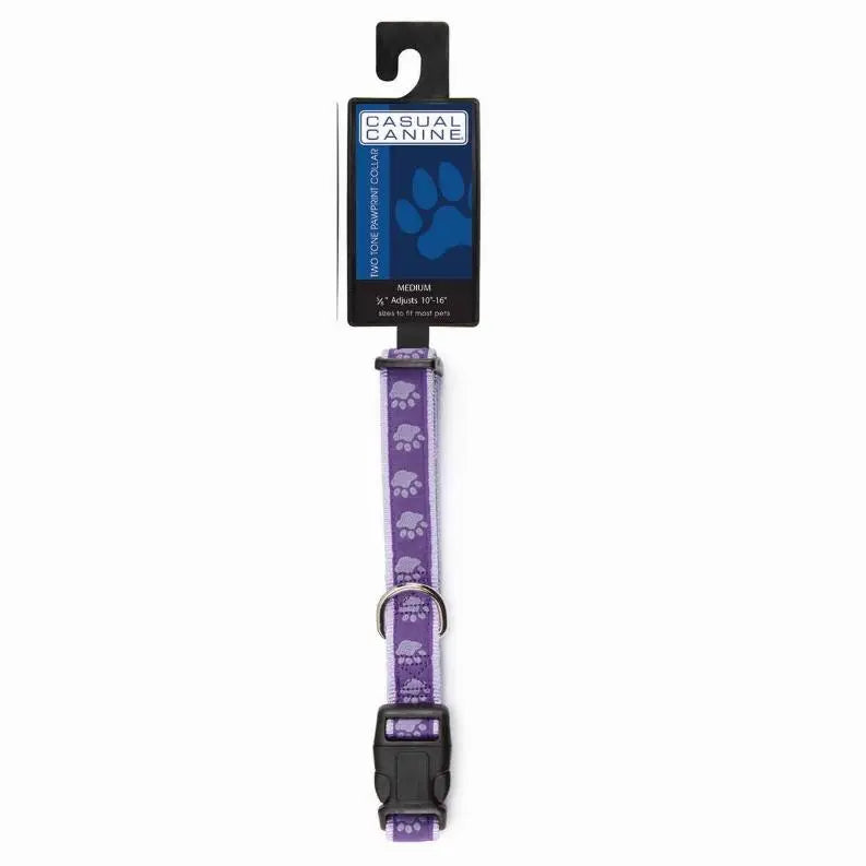 CC TwoTone Pawprint Collar BearwoodEssentials-Elevated Pet Feeders