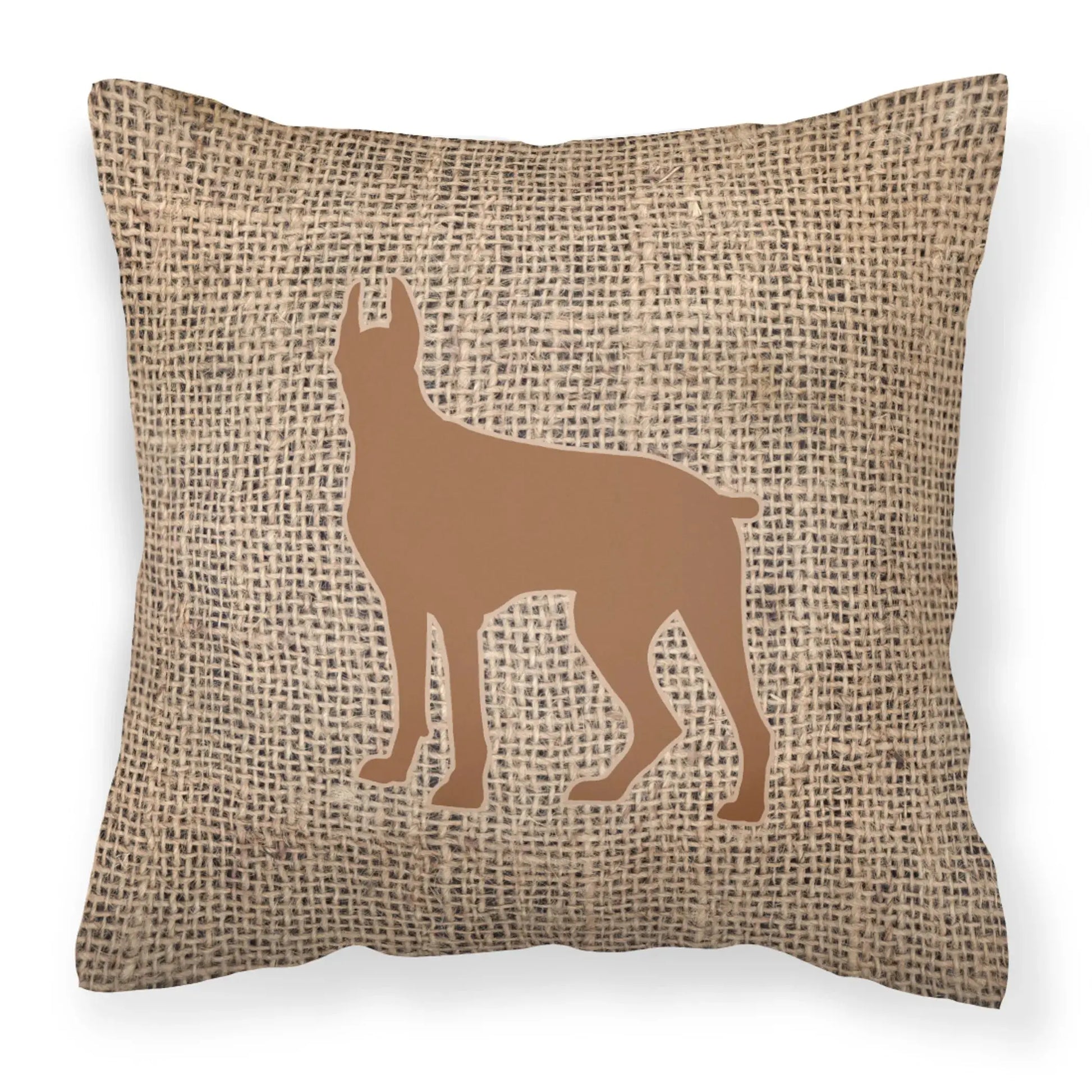 Dog Breed Burlap Fabric Decorative Pillow Carolines Treasures, Inc