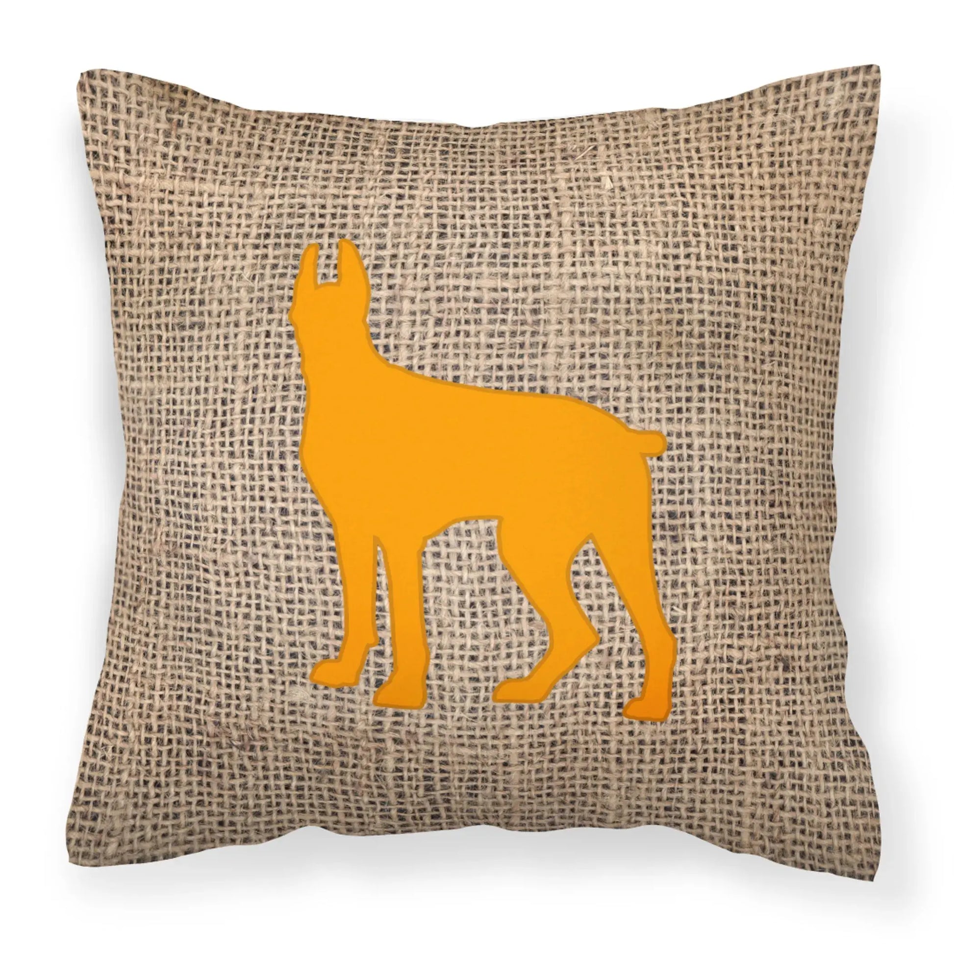 Dog Breed Burlap Fabric Decorative Pillow Carolines Treasures, Inc