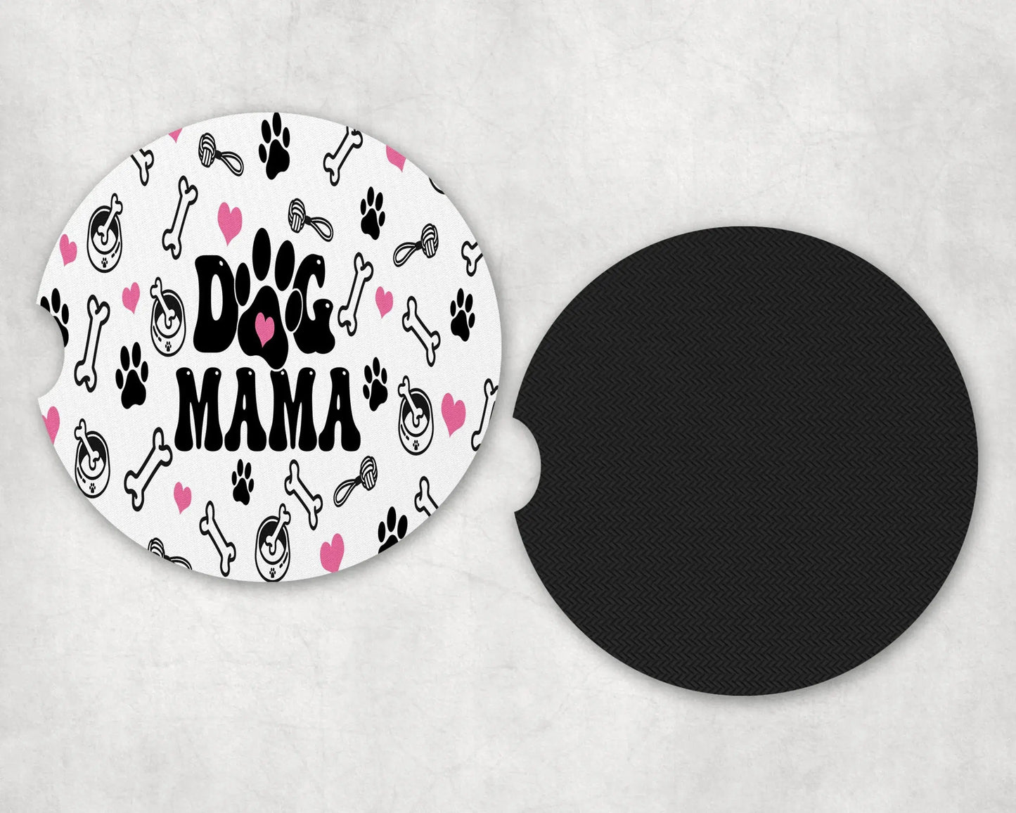 Dog Mama Neoprene Car Coaster Set Rowdy Ridge Co