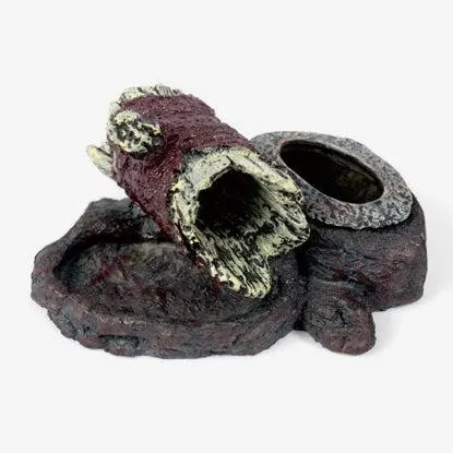 Jungle Bob Combo Water/Food Dish And Hiding Spot BearwoodEssentials-Elevated Pet Feeders