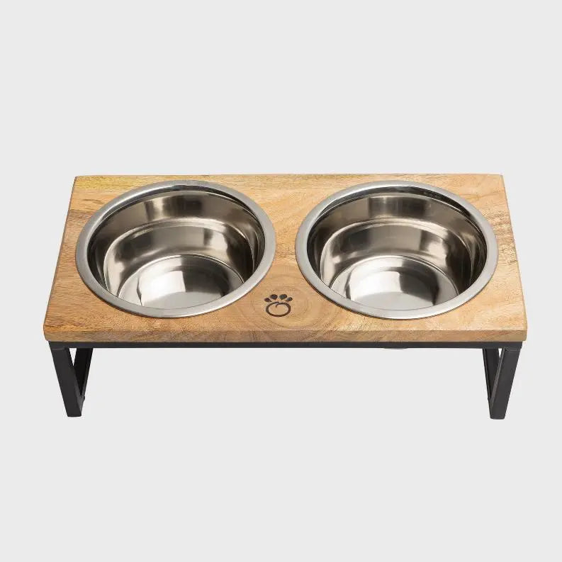 GF Pet Wood & Metal Elevated Feeder BearwoodEssentials-Elevated Pet Feeders