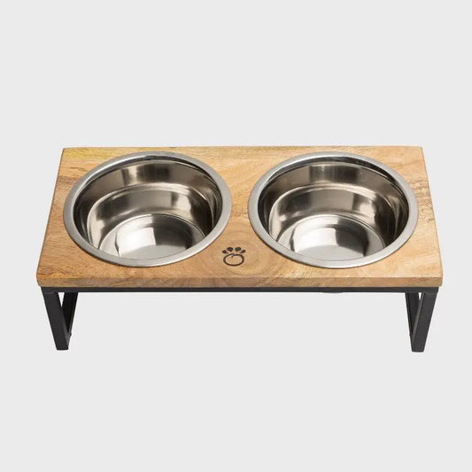 GF Pet Wood & Metal Elevated Feeder BearwoodEssentials-Elevated Pet Feeders