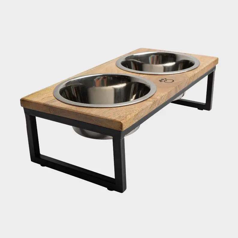 GF Pet Wood & Metal Elevated Feeder BearwoodEssentials-Elevated Pet Feeders