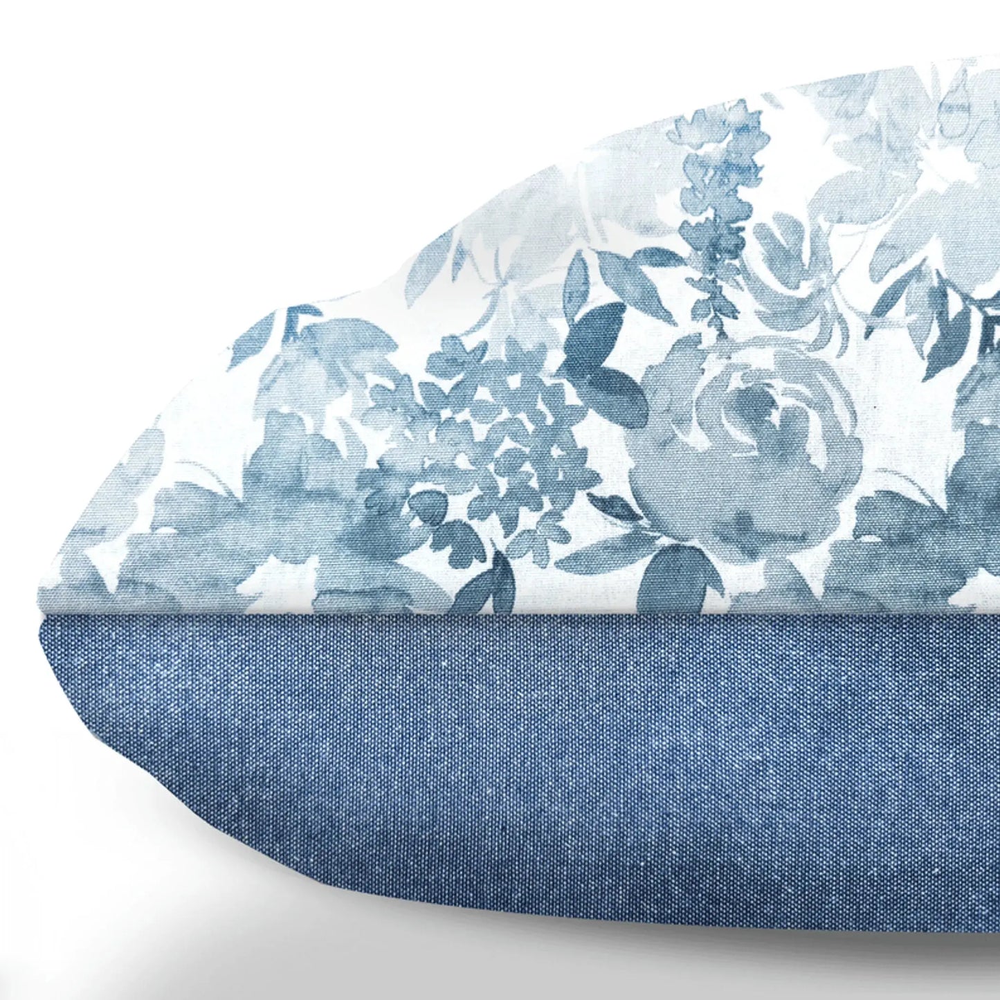 Gardenia Sky Blue Watercolor Floral Woven Dog Cushion Nauti-dog Handmade
