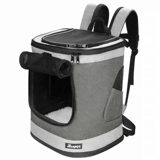JESPET Pet Backpack Carrier for Small Dog, Puppy, Soft Carrier Backpack Ideal for Traveling, Hiking, Walking and Outdoor Activities with Family BearwoodEssentials-Elevated Pet Feeders