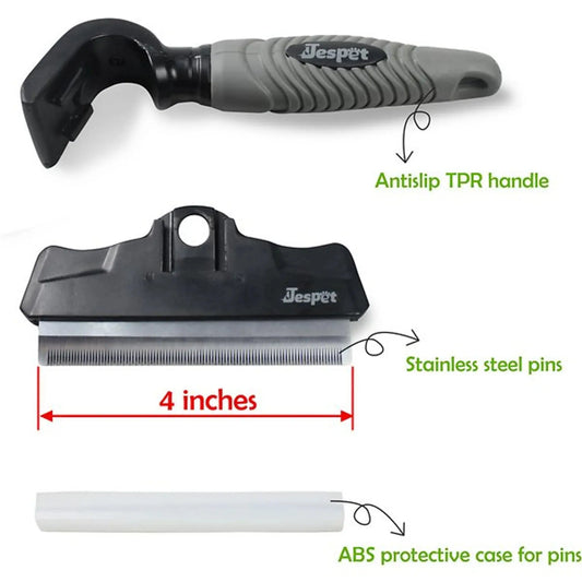 Jespet Deshedding Dog Brush BearwoodEssentials-Elevated Pet Feeders