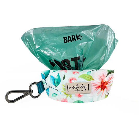 Magnolia Watercolor Spring Floral Dog Waste Poop Bag Dispenser Nauti-dog Handmade