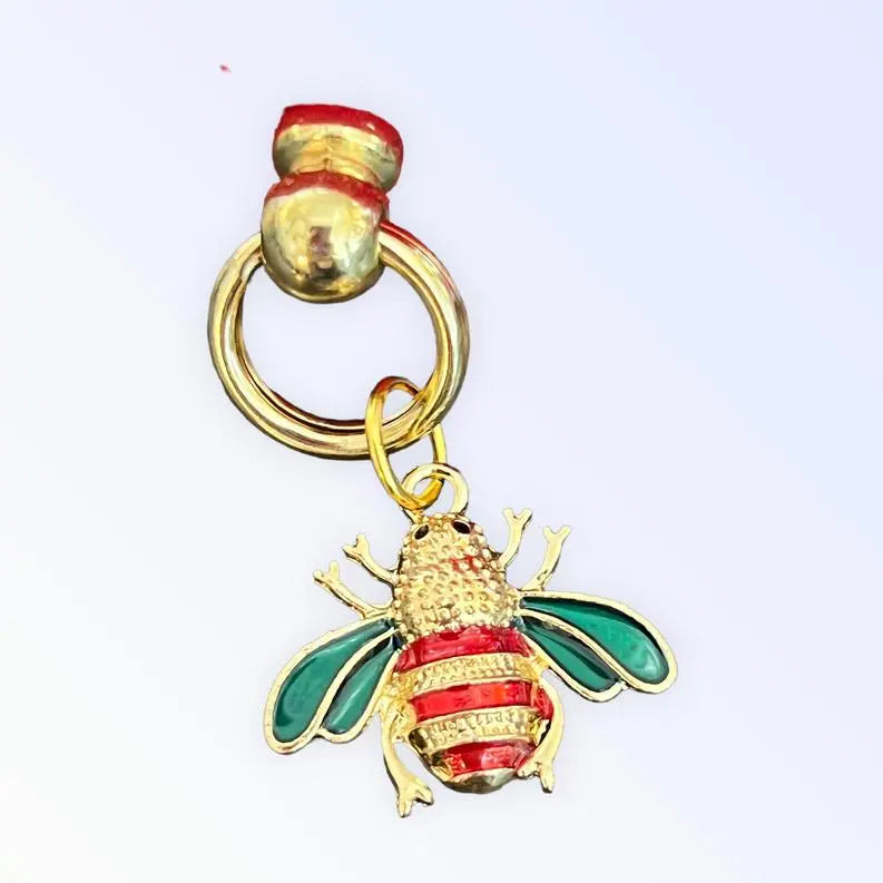 Red Velvet Bee Collar BearwoodEssentials-Elevated Pet Feeders