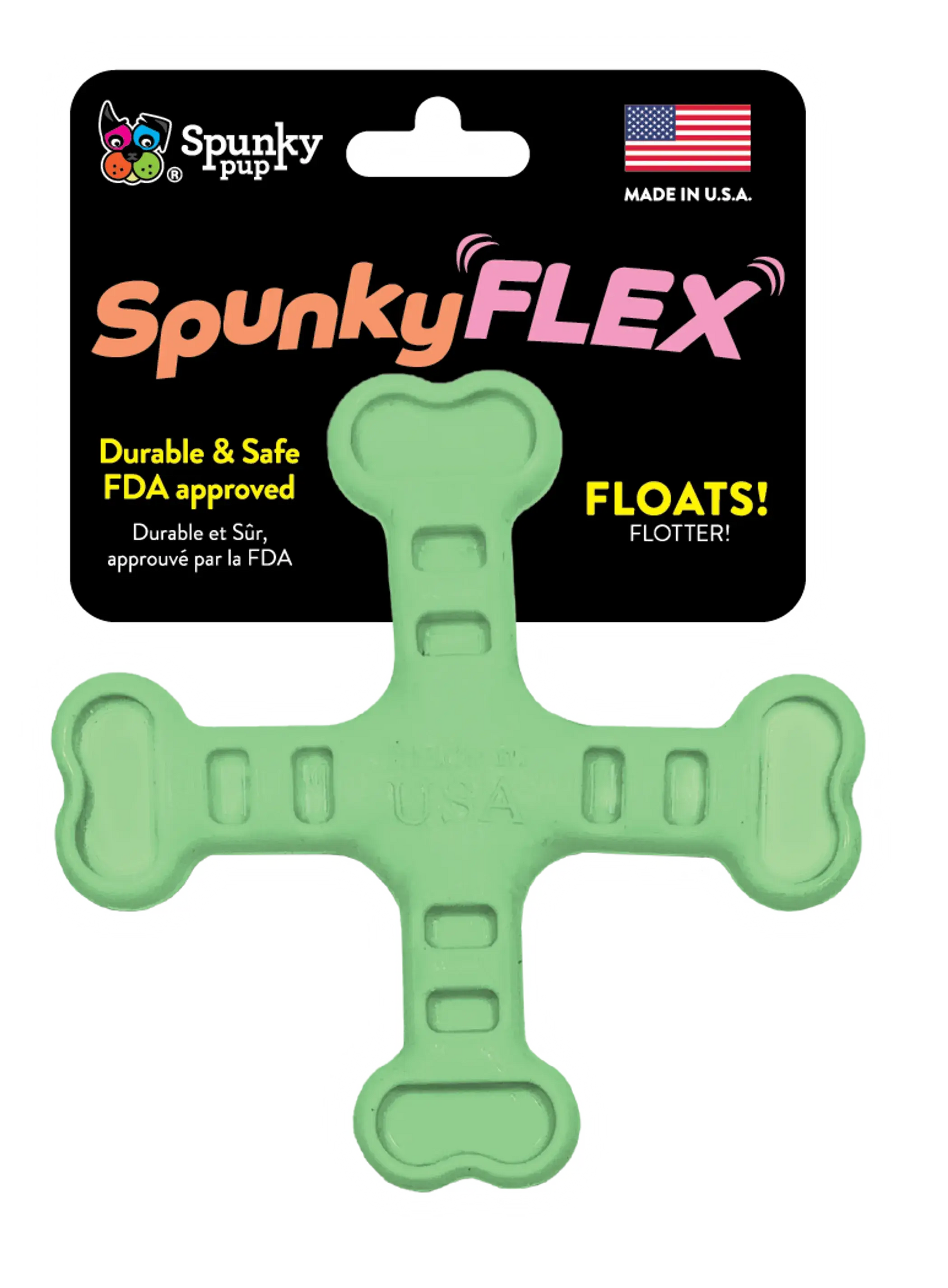 SpunkyFlex Cross Bone - Made In USA Spunky Pup Dog Toys
