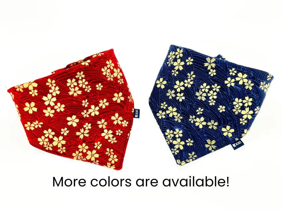 Wave Cherry Blossom Dog Bandana Cat Bandana BearwoodEssentials-Elevated Pet Feeders