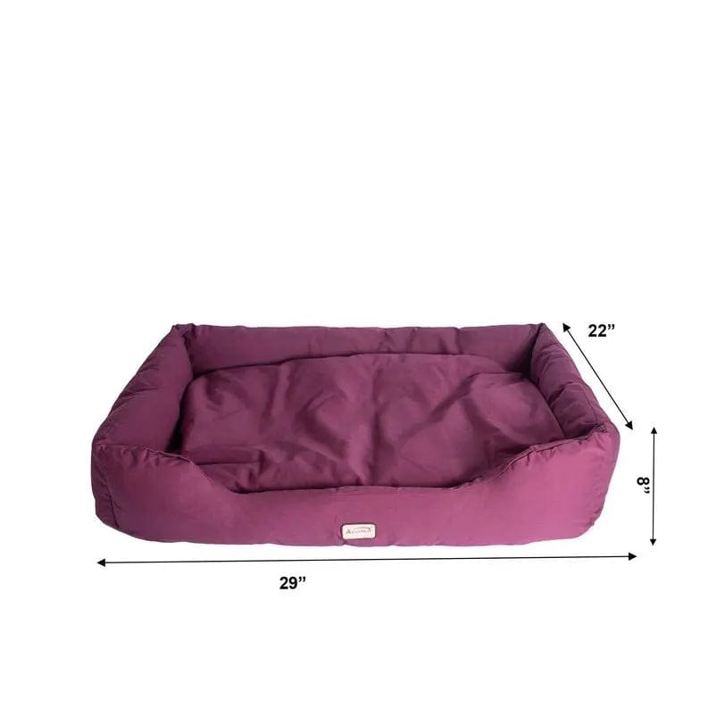 Armarkat Bolstered Dog Bed, Burgundy,In M/L/XL 3 Sizes BearwoodEssentials-Elevated Pet Feeders