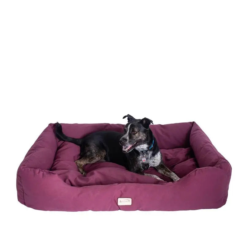 Armarkat Bolstered Dog Bed, Burgundy,In M/L/XL 3 Sizes BearwoodEssentials-Elevated Pet Feeders