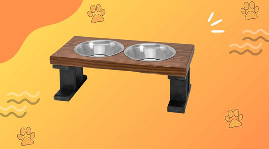 Enhance-Your-Pet-s-Mealtime-with-Our-2-Bowl-Chestnut-Top-8-Inch-High-Black-Base-Pet-Feeder BearwoodEssentials-Elevated Pet Feeders