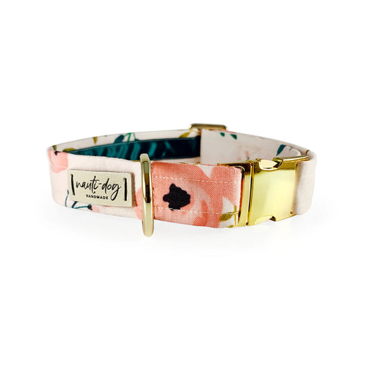 Charleston Blush Floral Tea Rose Buckle & Martingale Dog Collar - Pack Of: 1