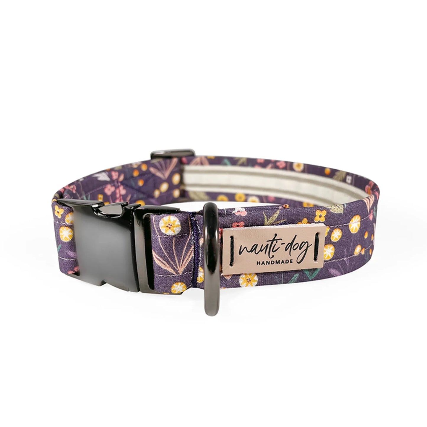 Meadow Plum Floral Buckle & Martingale Dog Collar - Pack Of: 1