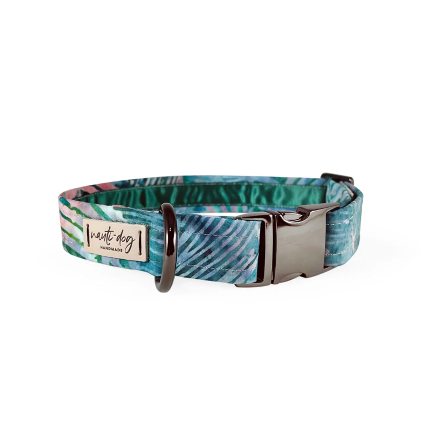 Palmetto Hand-dyed Watercolor Palm Leaf Buckle & Martingale Dog Collar - Pack Of: 1