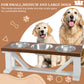 3 Bowl Dog Feeder and Stand Best Triple Diner Feeder For Your Pet - White Base