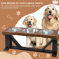 3 Bowl Dog Stand Best Pets Triple Dinner Feeder With Black Bases - Perfect For Big Dogs BearwoodEssentials-Elevated Pet Feeders