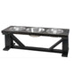 3 Bowl Dog Stand Best Pets Triple Dinner Feeder With Black Bases - Perfect For Big Dogs BearwoodEssentials-Elevated Pet Feeders