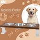 3 Bowl Elevated Regular Feeder - New Design - White Base BearwoodEssentials-Elevated Pet Feeders