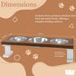 3 Bowl Elevated Regular Feeder - New Design - White Base BearwoodEssentials-Elevated Pet Feeders