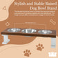 3 Bowl Elevated Regular Feeder - New Design - White Base BearwoodEssentials-Elevated Pet Feeders