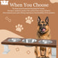3 Bowl Elevated Regular Feeder - New Design - White Base BearwoodEssentials-Elevated Pet Feeders