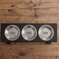3 Bowl Elevated Regular Feeder - New Design - Black Base BearwoodEssentials-Elevated Pet Feeders