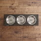 3 Bowl Dog Feeder and Stand Best Triple Diner Feeder For Your Pet - White Base BearwoodEssentials-Elevated Pet Feeders