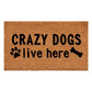 Calloway Mills Crazy Dogs Live Here Doormat BearwoodEssentials-Elevated Pet Feeders