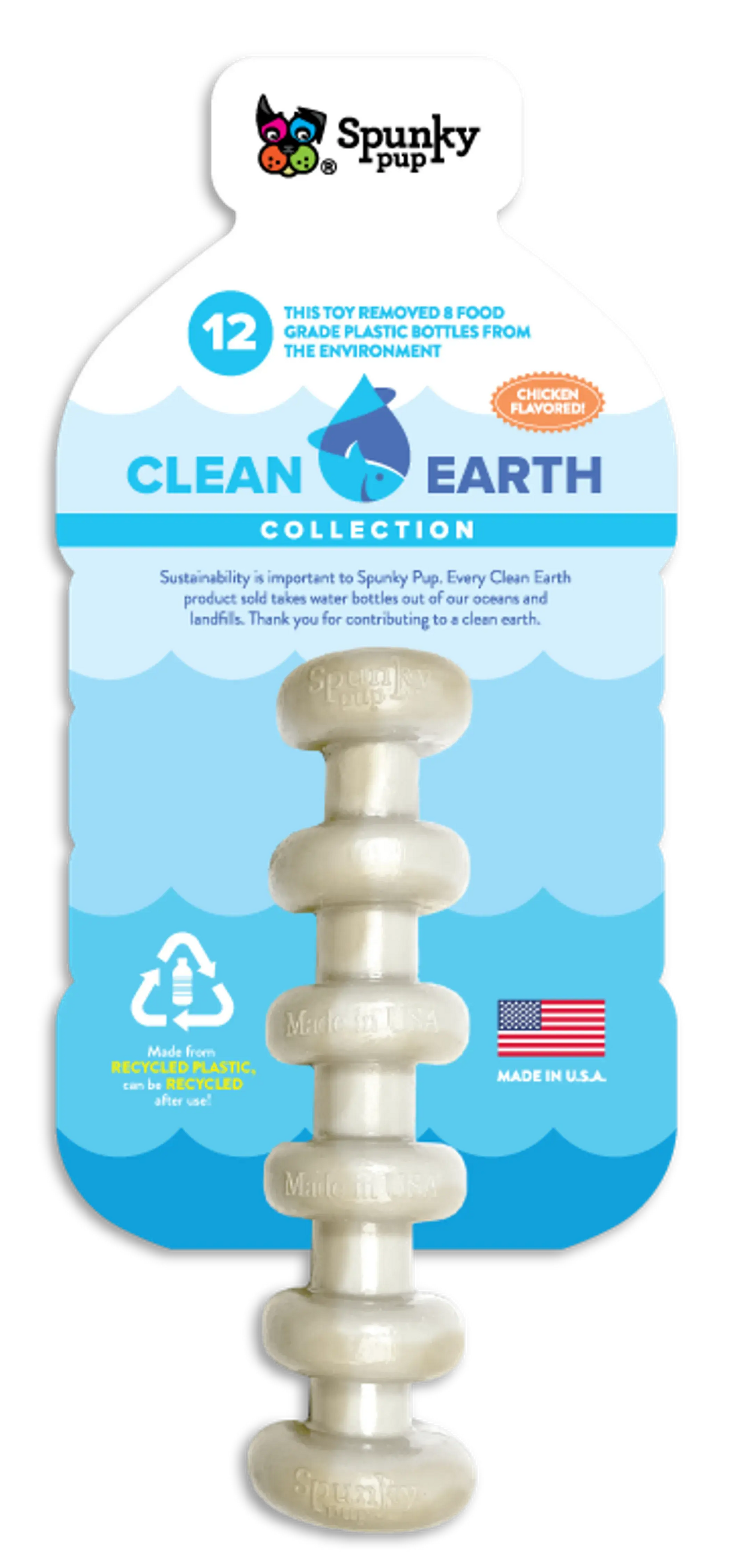 Clean Earth Recycled Stick Spunky Pup Dog Toys