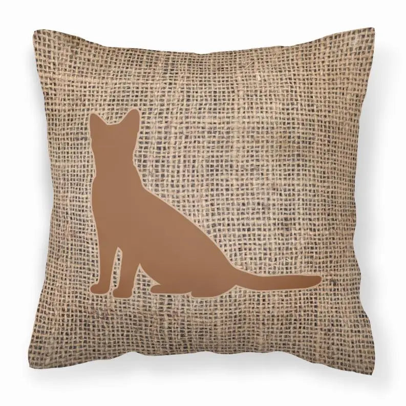 Dog Breed Burlap Fabric Decorative Pillow BearwoodEssentials-Elevated Pet Feeders