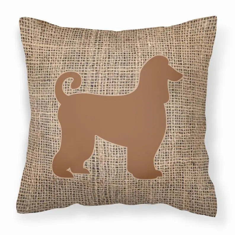 Dog Breed Burlap Fabric Decorative Pillow BearwoodEssentials-Elevated Pet Feeders